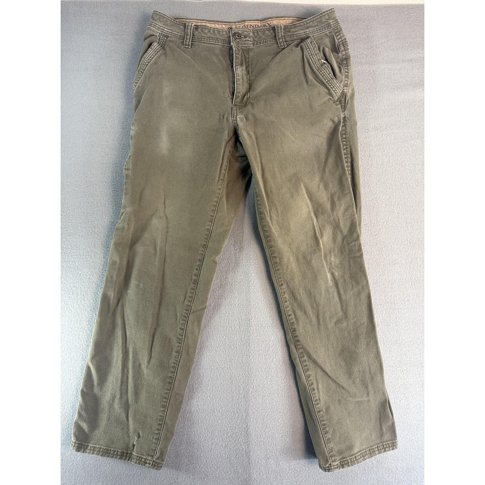 Legendary Outfitters Pants Mens 34x32 Green Relaxed Fit Chino Workwear Casual